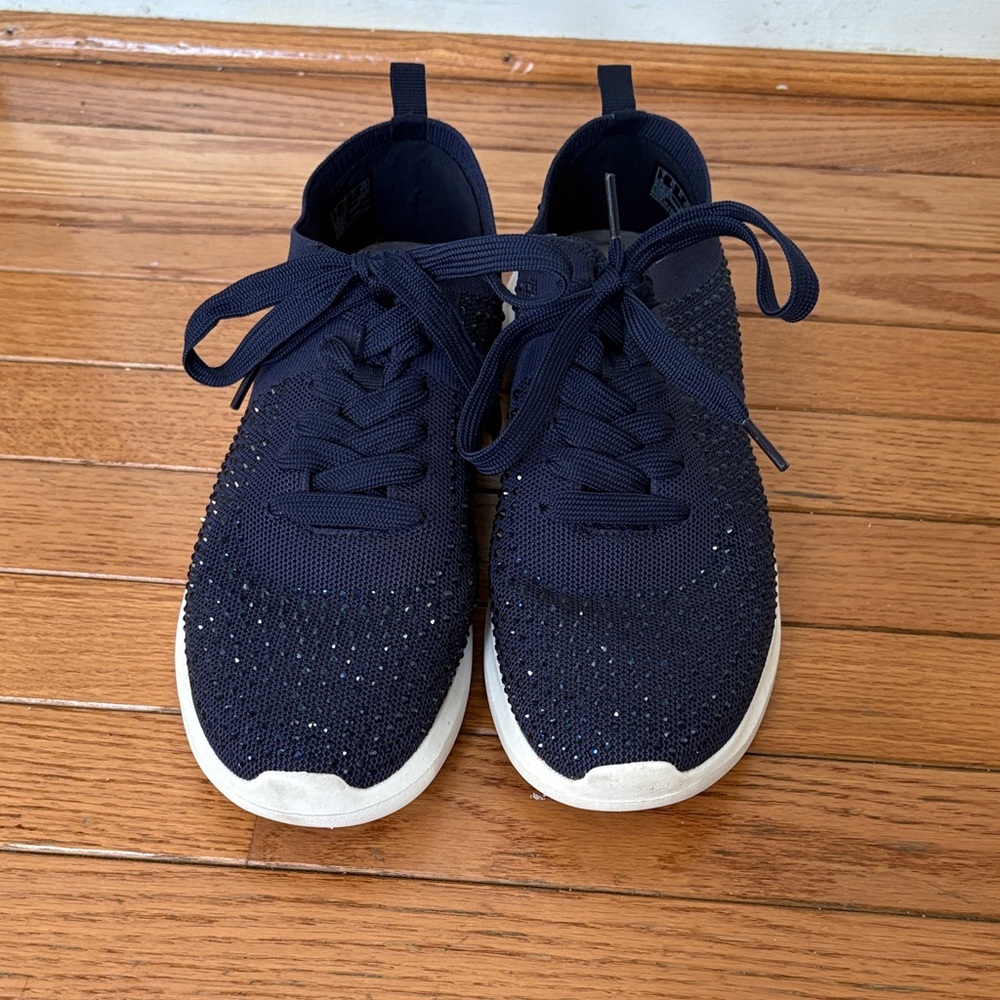 Clarks Navy Blue Sneakers with White Sole